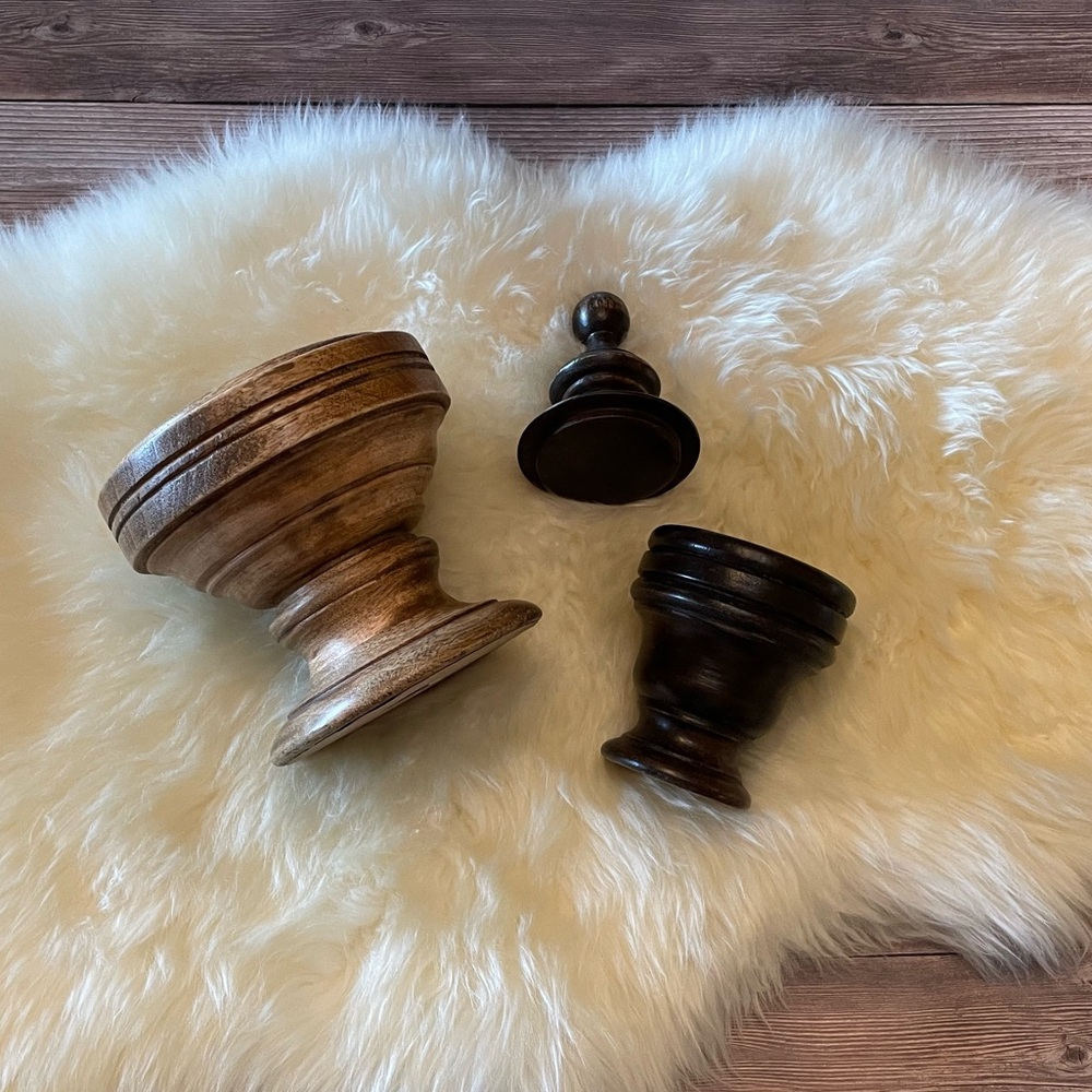 Tozai Wooden Finial Boxes ~ Set of 2
